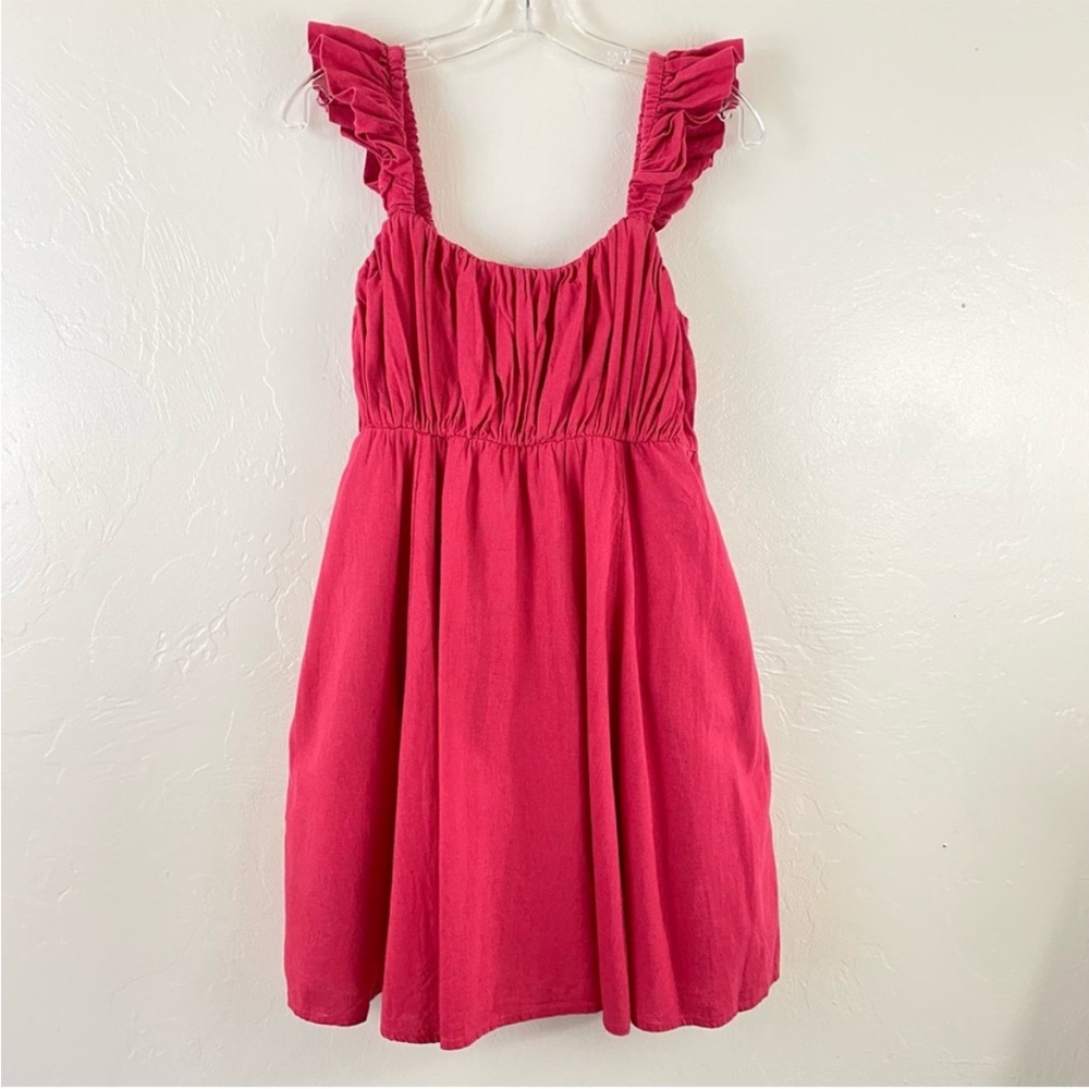 Abercrombie & Fitch Ruffled Strap Pink Mini Dress